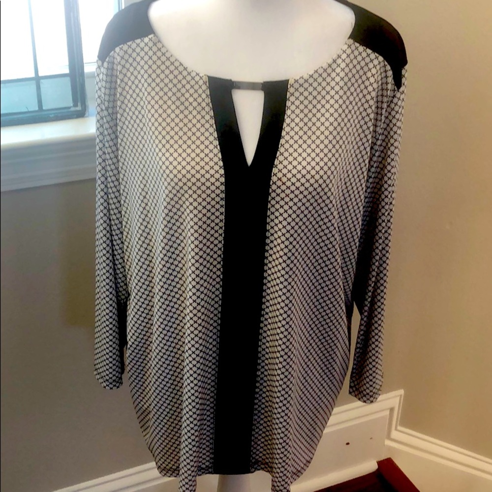 Jones New York Black/White Blouse